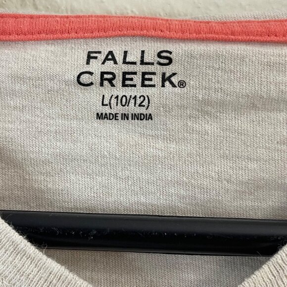 Falls Creek L 10/12 Long Sleeve Hoodie With Sequin Heart Design & Front Pocket - Picture 5 of 7